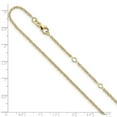 thumbnail image 2 of 14k Solid Yellow Gold 1.5mm Sparkle-Cut Loose Rope 1in+1inch Adjustable Chain Necklace 18 Inch Chain Necklace for Women, 2 of 2