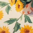 thumbnail image 6 of Chilfamy Farmhouse Round Table Cloth Plastic Cover, Waterproof Wipeable PVC Oilcloth Spillproof Tablecloth, Summer Round Outdoor Camping Tablecloth for Picnic Table, Yellow Sunflower 38-42, 6 of 8