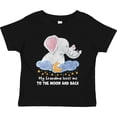 thumbnail image 3 of Inktastic My Grandma Loves Me to the Moon and Back Elephant Family Boys or Girls Toddler T-Shirt, 3 of 5