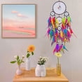 thumbnail image 5 of YOHAVEN Dreamcatcher Hanging Decoration, Crystal Peacock Feather Triangular Wind Chimes Car Wall Ornament, Spiritual Home Office Gift Decor for Blessing, 5 of 6