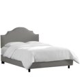 thumbnail image 1 of Skyline Furniture 833NB-PWLNNGR King Nail Button Notched Headboard, Linen Grey, 1 of 1