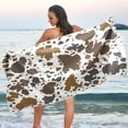 thumbnail image 7 of Dreamtimes Cow Print Beach Towel,Absorbent Quick Dry Sport Towel Oversized Lightweight Soft Bath Towel for Travel Sports Pool Swimming Bath Camping 31x71in, 7 of 7