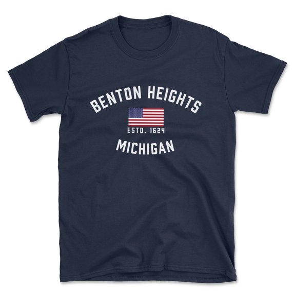 Benton Heights Michigan Patriot Men's Cotton T-Shirt