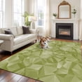 thumbnail image 2 of 8'x10' Area Rugs, Sage Green Geometric Indoor Outdoor Area Rug for Living Room Bedroom, Modern Stereotypic Abstract Art Washable Bathroom Rugs Kitchen Floor Carpet Mats Home Decor Aesthetic, 2 of 8