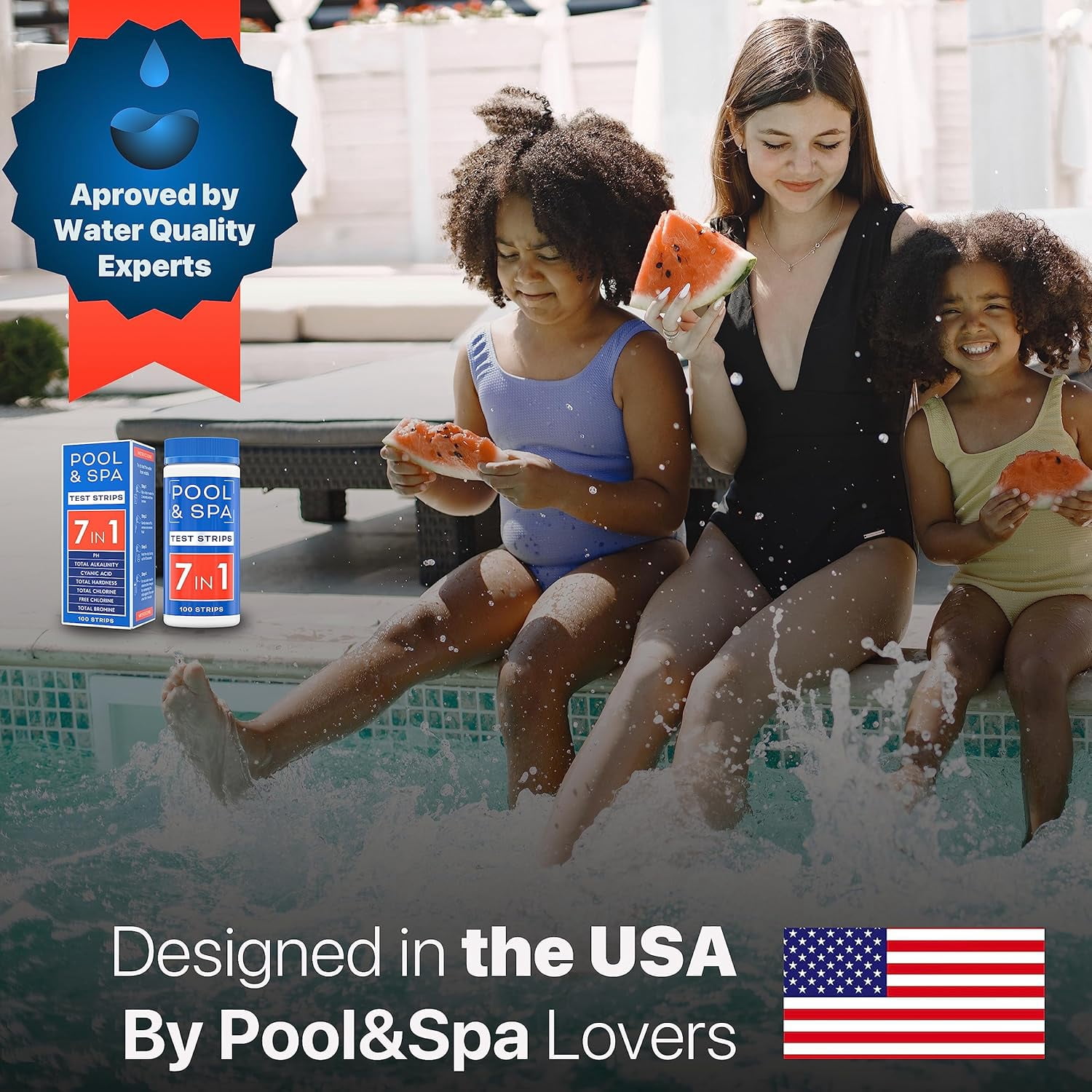 All-New 2025 Pool and Spa Test Strips 7 in 1 Quick SuperAccurate Swimming 150 Pool Test Kit - Hot Tub Test Strips & Pool Water Testing Strips for pH Chlorine Bromine Hardness Alkalinity Cyanuric Acid