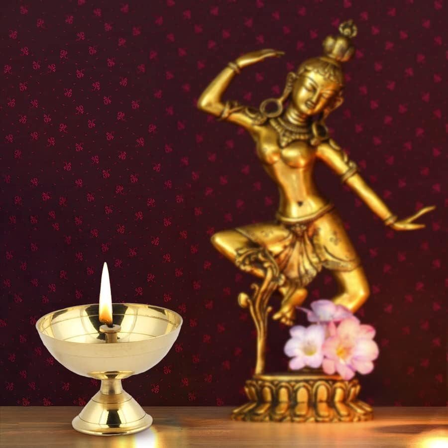 Brass Diya (Pack of 2) Pooja Oil Lamp