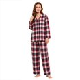 thumbnail image 2 of YUANxueke Christmas Matching Family Pajama Sets Fashion Plaid Holiday Soft X-mas Sleepwear Sets, 2 of 6