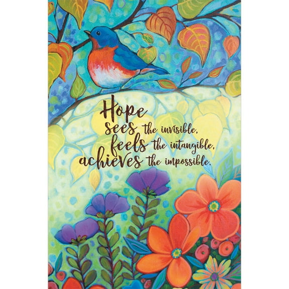 Tree-Free Greetings Just Because Greeting Card 12 Pack, 4x6, Hopeful Bird (FS64173)