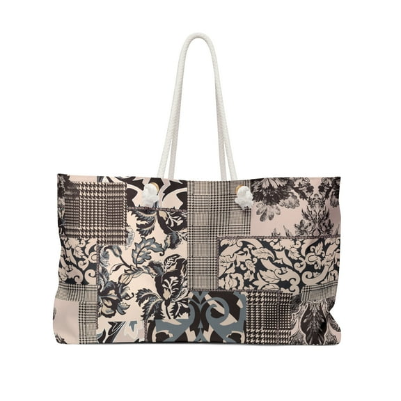 TSmartArt @ Walmart. Rosey Patches. Women's Polyester Throw & Go Tote Bag. 24"×13"