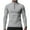 Gray, variant on Men Quarter Zip Tight Tops Long Sleeve Athletic Workout Sprots Shirts Slim Stretch Pullover Tops