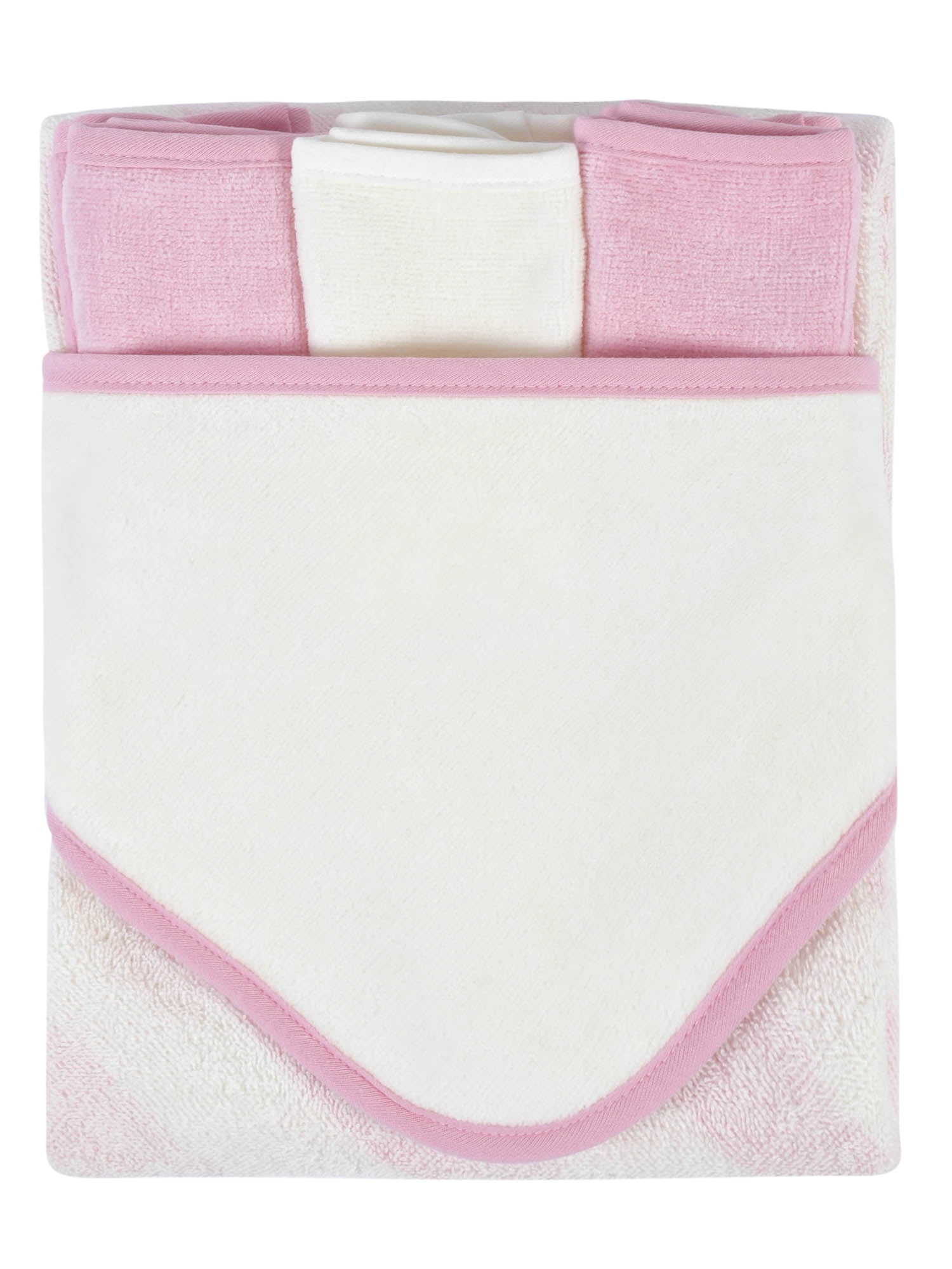 Gerber Baby Boy or Baby Girl Unisex Hooded Terry Velour Bath Towel & Washcloths Set, 4-Piece