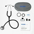 thumbnail image 7 of SCIAN Stethoscope Dual Head for Doctors, Nurses, Adults, Med Students, Classic Stainless Steel Stethoscope Home Use Medical Supplies with Carrying Bag, Black Tube, 7 of 7
