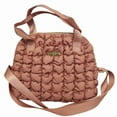 thumbnail image 4 of Jessica Simpson Women's Ruffle Quilted Insulated Reusable Cooler Lunch Bag Tote for Work, Travel, Commute, Recreation, Beach and Picnic in Blush Coral, 4 of 9