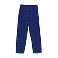 thumbnail image 5 of Sigee Navy Blue Print Men's Pajama Pants - Soft Lounge Sleep Bottoms with Elastic Waistband and Pockets-Small, 5 of 9