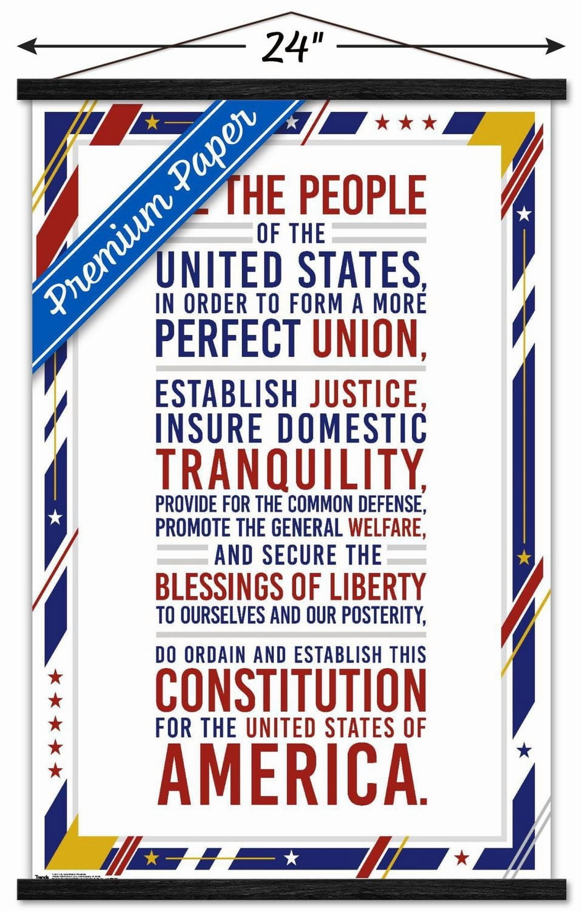 The United States Of America - Constitution Preamble Wall Poster