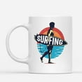 thumbnail image 2 of Coffee Mugs Surfing Retro Sunset Men Gifts for Surfer Mens or Summer Beach Surf Lover Coffee Lovers 11oz 15oz White Mug Christmas Gift, 2 of 7