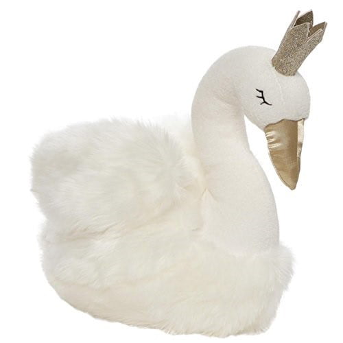 GUND Swan Princess Plush Stuffed Animal with Glittering Crown 6.5" Keychain 