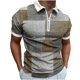 thumbnail image 1 of Tops de Algodón para las Mujeres con Cremallera de Manga Corta con Solapa Impresa Camiseta Suelta, Ligera Blusa de Cuello Redondo de Algodón de Imitación para el Hogar Y el Uso Diario, 1 of 5