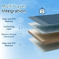 thumbnail image 5 of HDUTNGISN 102"Foldable Swimming Pool for Kids & Family,Non-Inflatable Pool with Metal Frame,Green, 5 of 10