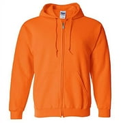 Gildan Heavy Blend Full-Zip Hooded Sweatshirt 18600-Safety Orange-S