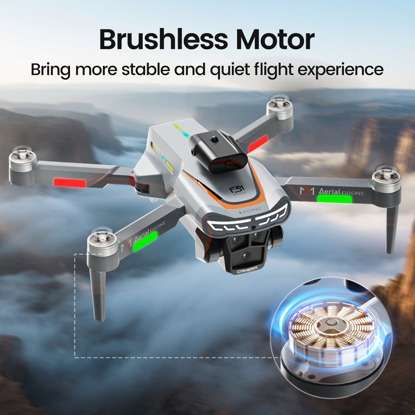 WEFONE M3 Foldable Drone with Camera and 2 Batteries Gray photo 8