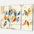 thumbnail image 2 of Designart - Multicolor Bird Meeting - Traditional Animal Premium Canvas Wall Art, 2 of 2