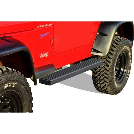 1987 2006 Jeep Wrangler Black Finish 5 Inch Door To Door Side Bar