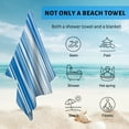 thumbnail image 4 of GZHJMY Beach Towel for Women Girls, Dark Blue Decorative Shining with Lines Bath Towel, Oversized Lightweight Sport Towel, 31x71 Inch, 4 of 7