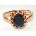 thumbnail image 6 of LBG British Made 10k Rose Gold Natural Sapphire Womens Statement Ring - 33 size options - Size 9, 6 of 7