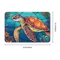 thumbnail image 3 of Fotbe Extra Durable Door Mat - Dirt Trapping Outdoor Welcome Mats - Non-Slip Outdoor Door Mats - Low Profile Front Door Mat - Indoor (16" x 24", Sea Turtle in Coral ), 3 of 9