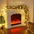 thumbnail image 2 of 2.7M Christmas Artificial Green Garland Wreath Xmas Home Party DIY Christmas Home Decoration Pine Tree Rattan Hanging Decoration, 2 of 5