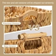 thumbnail image 6 of StorageWorks Water Hyacinth Baskets, Wicker Woven Baskets with Handles, Large, 2-Pack, 15" x 10.6" x 5.3", 6 of 7