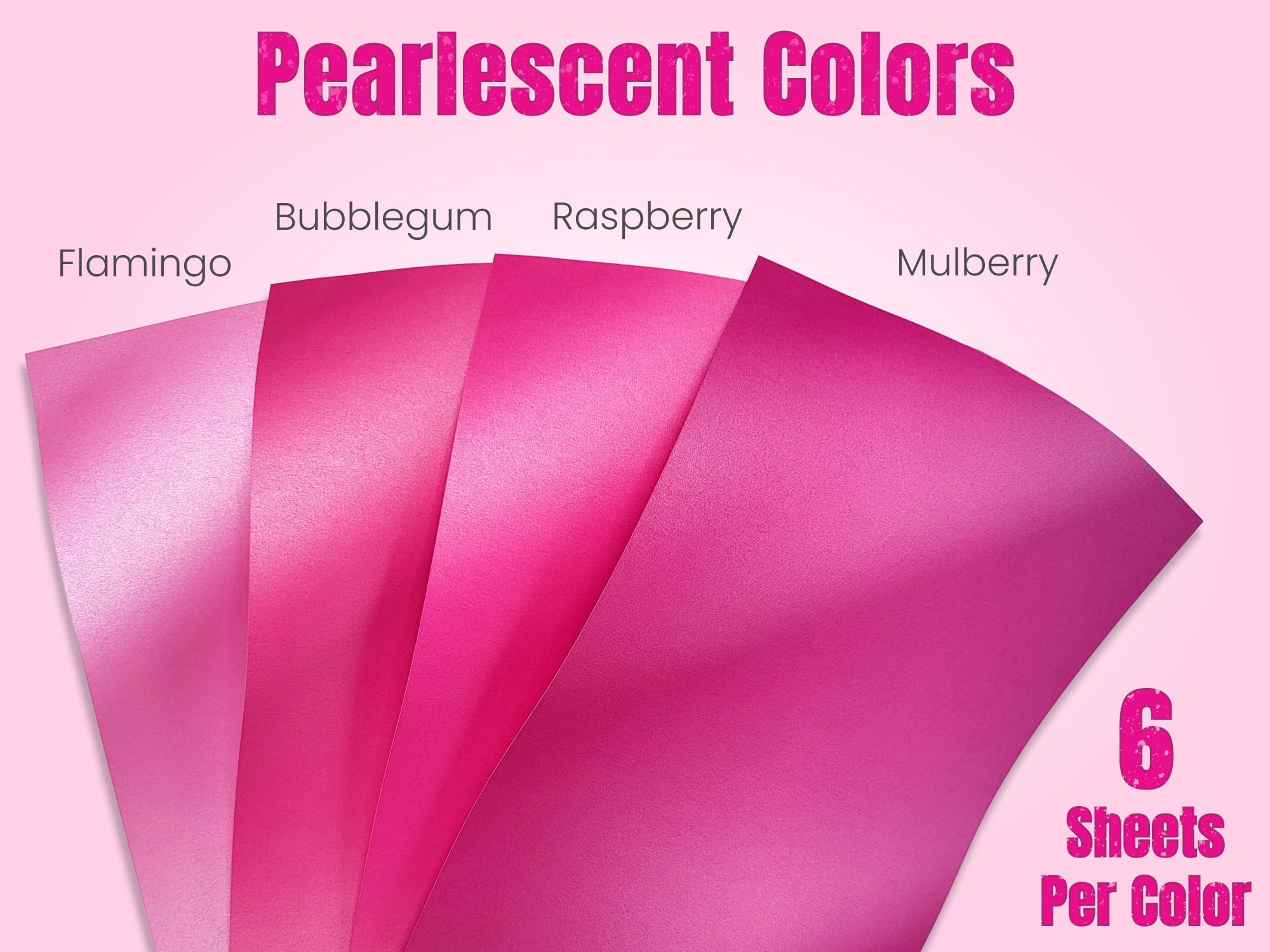 Raspberry Reverie Glamstock™ – Premium Pink Cardstock Book featuring Pearlescent, Satin, Foil & Glitter Papers, 48 Pages, A4 Size, for Scrapbooking, Crafts & Invitations