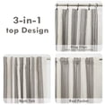 thumbnail image 3 of DriftAway Chris Linen Blackout Curtains with Thermal and Sound Reducing Layer 108 Inches Long for Bedroom Striped Printed Drapes Thermal Insulated Lined Window Treatments for Living Room Linen Gray, 3 of 8