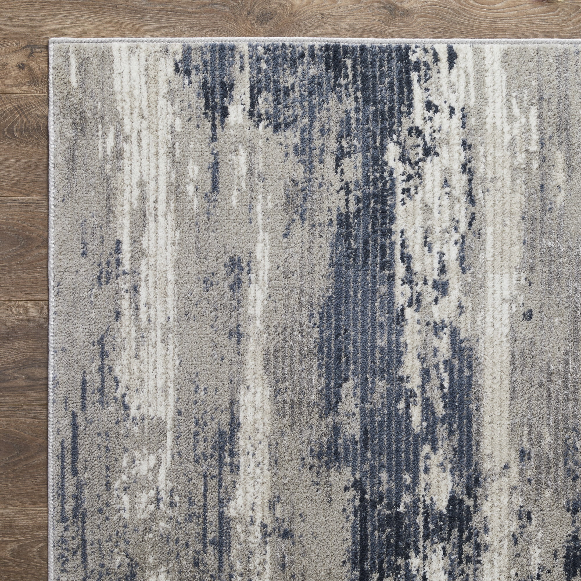 Loomaknoti Carleigh Arnald 4' x 6' Blue Abstract Indoor Area Rug