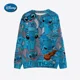 thumbnail image 3 of Sudadera con capucha de Disney Stitch para mujer, sudadera con capucha de patchwork, sudadera con estampado de rayas a la moda, camiseta de manga larga de otoño, 3 of 5