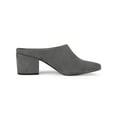 thumbnail image 3 of BLISSFUL STEP Women's Slides Block High Heels Slip on Pointed Toe Slide Mules Grey 5.5, 3 of 7