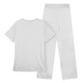 thumbnail image 4 of MLQIDK Scrub Sets for Woman Plus Size Nursing Top Stretchy V-Neck Scrub Pants and Tops Medical Uniforms Scrub Joggers with Pockets White XL, 4 of 6