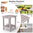 thumbnail image 3 of Ayaya Side Table Set of 2, 17" Solid Wood Square 2-Tier Adirondack End Table, Outdoor Patio Table for Living Room, Porch, Poolside – Weather Resistant Grey, 3 of 8
