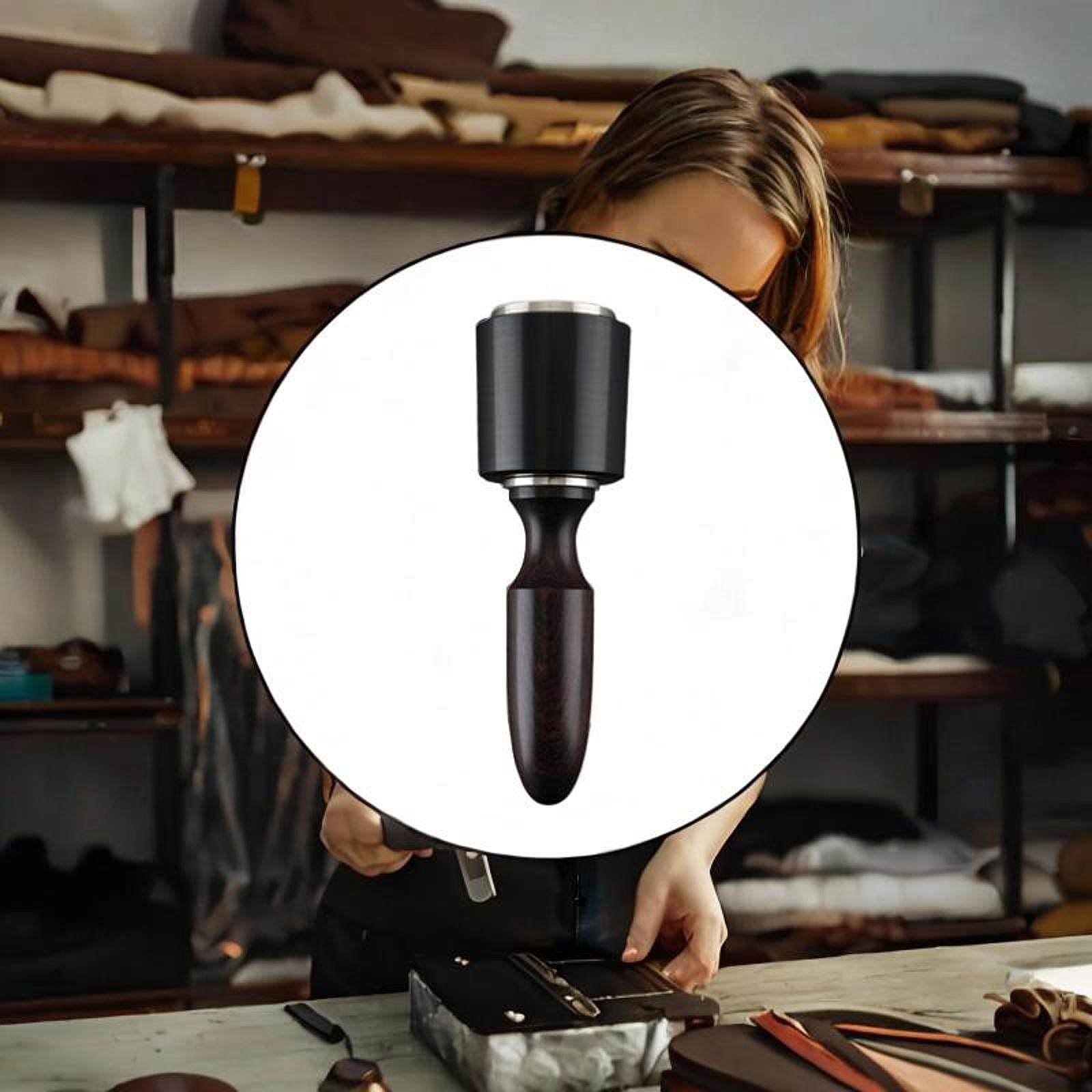 HOMYL Leather Carving Hammer Leather Mallet for Leatherworking Engraving Accessory Short Black