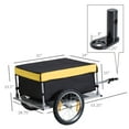 thumbnail image 2 of Dolly, Outdoor Storage Trailer Bicycle Cargo Trailer, Two-Wheel Bike Luggage Wagon Trailer with Removable Cover,, Multi Hand Truck,Steel Furniture Dolly, Auto Parts & Transport Hand Trucks & Dollies, 2 of 6