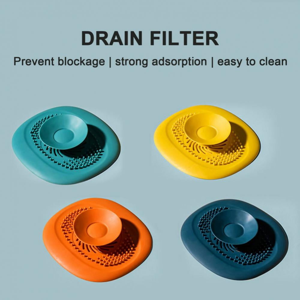 Tiitstoy Universal Bathtub Stopper with Drain-Hair Catcher/Upgraded Bathroom Shower Drain-Hair Trap/Pop-Up Drain-Filter for 1.6-2.0 inch Black
