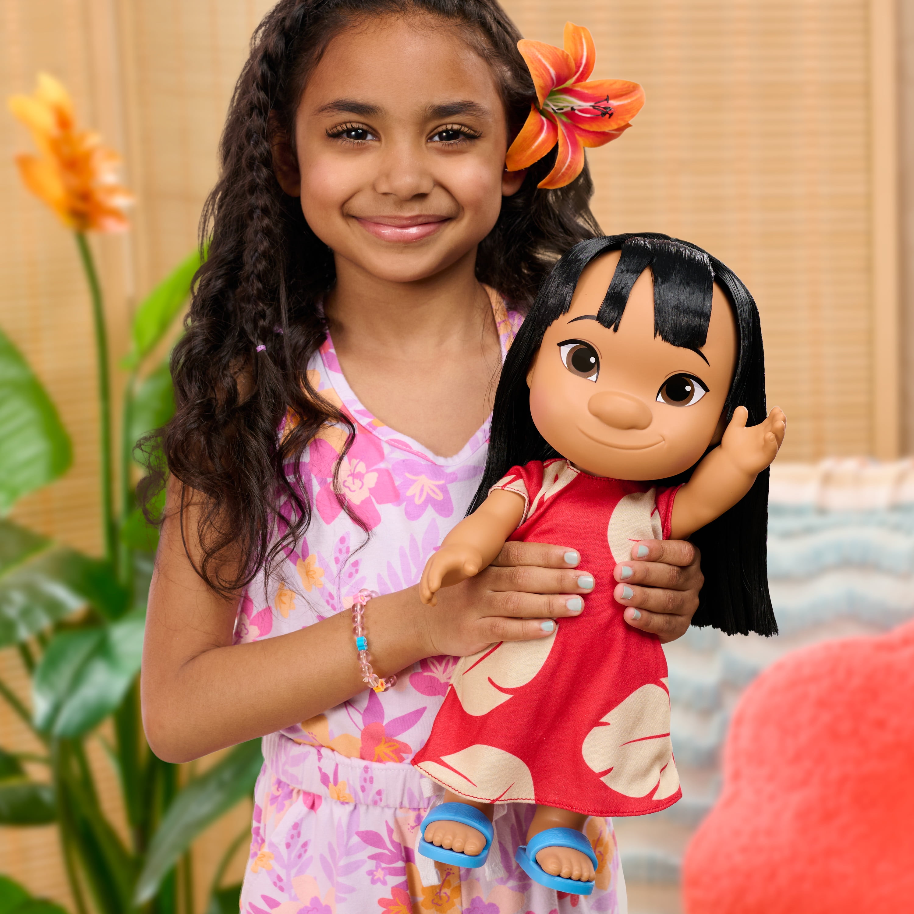 Disney Lilo & Stitch 14-inch Poseable Lilo Doll with 5-inch Stitch Figure, Collectible Toys, Toy for Fans, Girls, Boys, Kids, Ages 3 and up