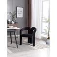 thumbnail image 2 of Triple Tree Contemporary Velvet Solid Print Dining Side Chairs, Black (Set of 2), 2 of 9