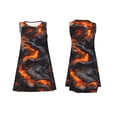thumbnail image 7 of Fuzoiu Molten Lava Abstract Flow Print Women's Sleeveless Dress,Summer Dresses for Women,Casual Sundresses,Beach Sleeveless T-shirt Swing Dress with Pockets, 7 of 7
