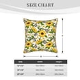 thumbnail image 4 of Haiem Sunflowers And Butterflies Print Velvet Soft Solid Decorative Square Throw Pillow Covers Set with Elegant Piping Christmas Cushion Case for Sofa Bedroom Car-16"x16", 4 of 8