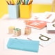 thumbnail image 1 of Estuche Organizador Estudiante Bolsa de Plumas Funda de Lápices Estuche de Papelería Translúcido Mate, Color: Azul, 1 of 5