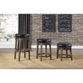 thumbnail image 3 of Lexicon Whitby 30.5 Inch Pub Height Round Swivel Seat Bar Stool, Black (2 Pack), 3 of 5
