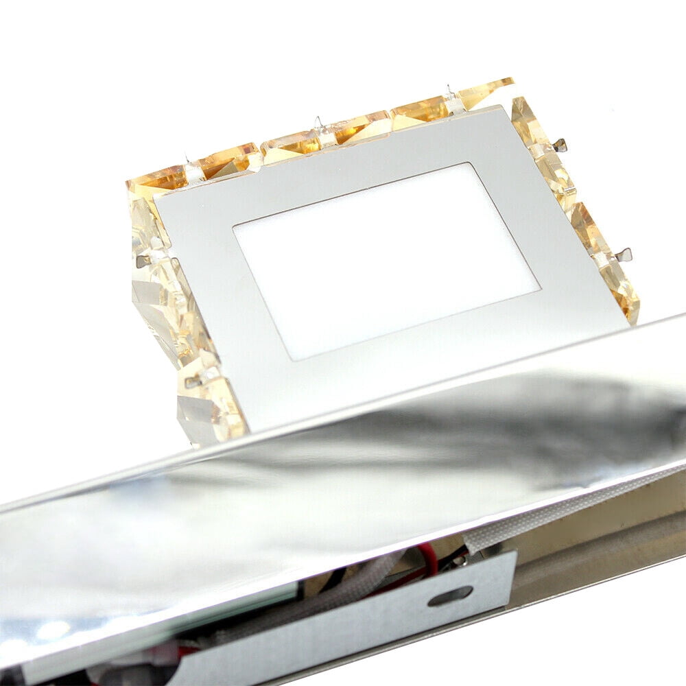 LED Crystal Front Mirror Toilet Wall Lamp Make-Up Vanity Light Bathroom Modern 85-265V 12W 62*5*11cm for Bathrooms, Bedrooms, Study Rooms
