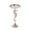 Silver Aluminum Table Sea Horse 14" x 14" x 27", variant on DecMode 16" x 29" Silver Aluminum Metal Pedestal Sea Horse Accent Table with Tray Top, 1-Piece